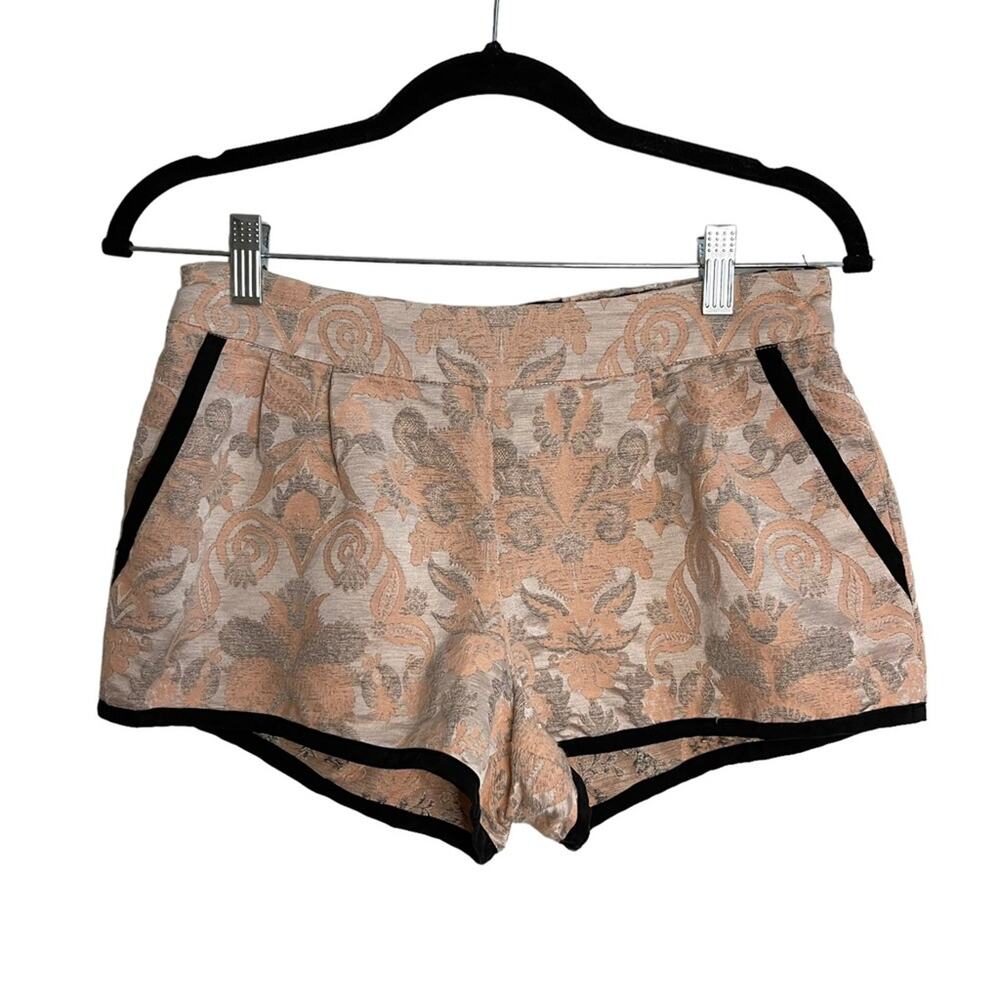 Aritzia Wilfred Pink Jacquard Baroque Tuxedo Shorts